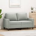 Miniatyrbillede 8 af 8: vidaXL 2-personers sofa 120 cm velour lysegrå