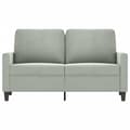 Miniatyrbillede 2 af 8: vidaXL 2-personers sofa 120 cm velour lysegrå