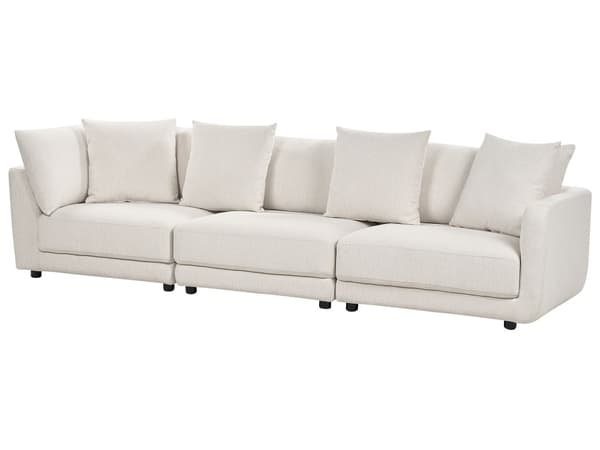 3-seters sofa Off-white Stoff Fotskammel Ekstra pynteputer Tidløst design Stue