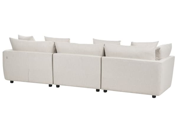 3-seters sofa Off-white Stoff Fotskammel Ekstra pynteputer Tidløst design Stue