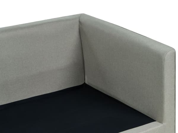 Sofa Grå Polyester 3-seter Polstret Metallben Puter Vintage design Stue