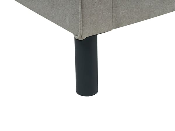 Sofa Grå Polyester 3-seter Polstret Metallben Puter Vintage design Stue