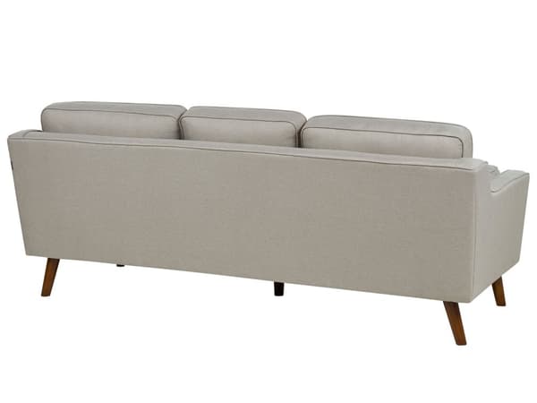 3-seters sofa Beige Stoff Ben Eiketre Doble Armlener Tykt polstrede puter Klassisk design Stue