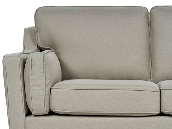 3-seters sofa Beige Stoff Ben Eiketre Doble Armlener Tykt polstrede puter Klassisk design Stue