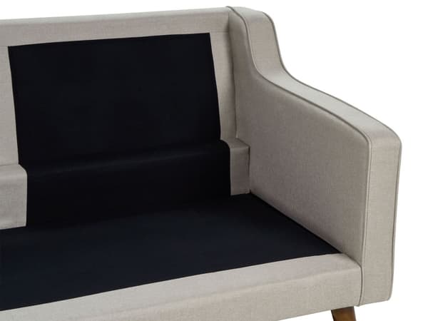 3-seters sofa Beige Stoff Ben Eiketre Doble Armlener Tykt polstrede puter Klassisk design Stue