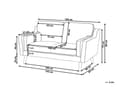 Miniatyrbilde 3 av 11: 2-seters sofa Beige Stoff Ben Eiketre Doble Armlener Tykt polstrede puter Klassisk design Stue