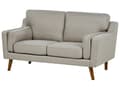 Miniatyrbilde 4 av 11: 2-seters sofa Beige Stoff Ben Eiketre Doble Armlener Tykt polstrede puter Klassisk design Stue