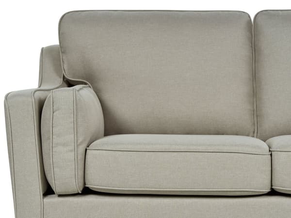2-seters sofa Beige Stoff Ben Eiketre Doble Armlener Tykt polstrede puter Klassisk design Stue