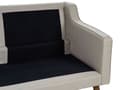 Miniatyrbilde 9 av 11: 2-seters sofa Beige Stoff Ben Eiketre Doble Armlener Tykt polstrede puter Klassisk design Stue