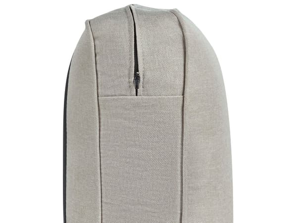 Sohva beige kolmelle kangasverhoilu puujalat irrotettavat tyynynpäälliset retro klassinen tyyli