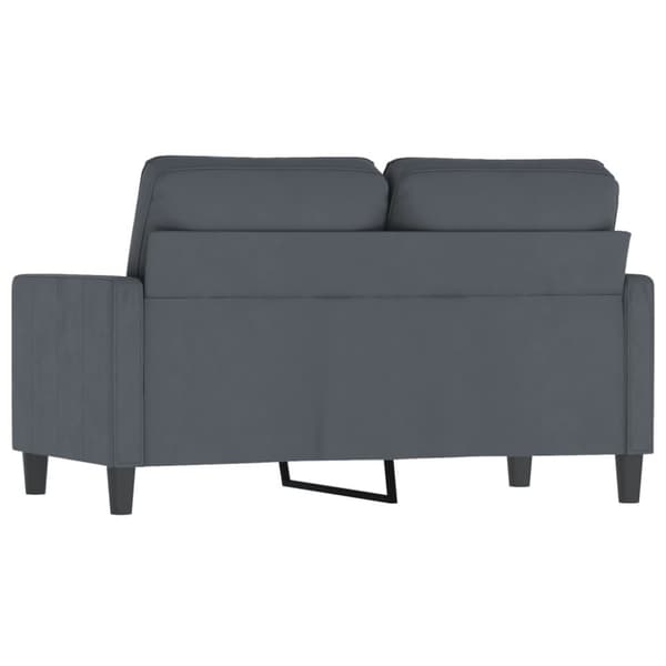 vidaXL 2-sitssoffa mörkgrå 120 cm sammet