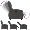 Miniatyrbild 7 av 11: vidaXL Elektrisk reclinerfåtölj grå äkta läder