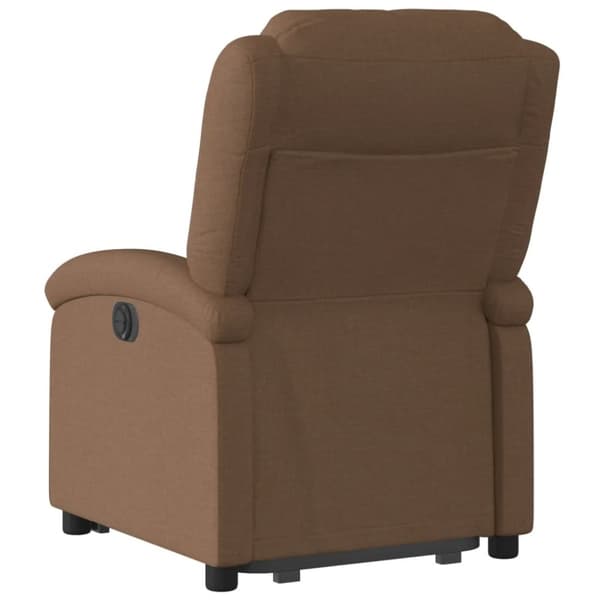vidaXL Reclinerfåtölj med uppresningshjälp brun tyg