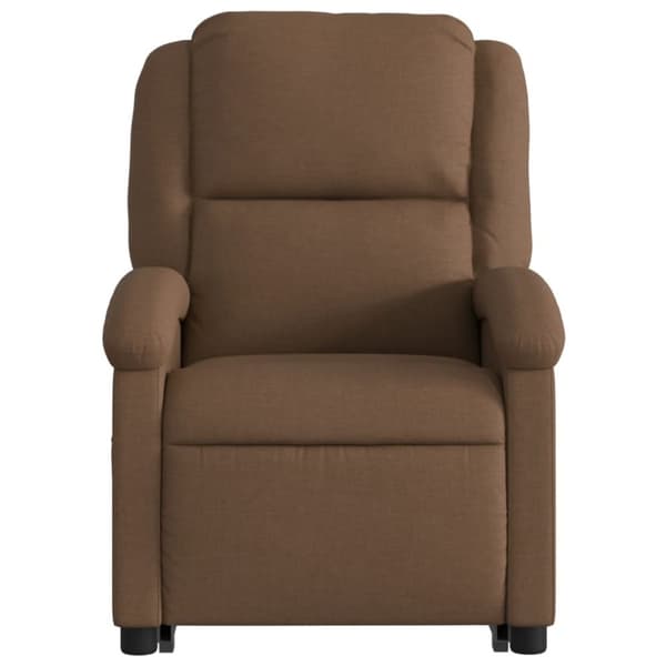 vidaXL Reclinerfåtölj med uppresningshjälp brun tyg