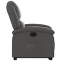 Miniatyrbild 8 av 11: vidaXL Reclinerfåtölj med uppresningshjälp grå äkta läder
