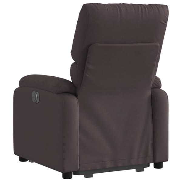 vidaXL Elektrisk reclinerfåtölj med uppresningshjälp brun tyg
