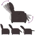 Miniatyrbild 7 av 11: vidaXL Elektrisk reclinerfåtölj mörkbrun tyg