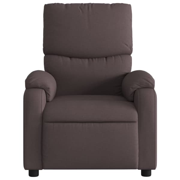 vidaXL Elektrisk reclinerfåtölj mörkbrun tyg