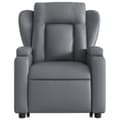 Miniatyrbild 9 av 11: vidaXL Reclinerfåtölj med uppresningshjälp grå konstläder