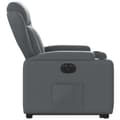 Miniatyrbild 10 av 11: vidaXL Reclinerfåtölj med uppresningshjälp grå konstläder