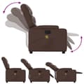 Miniatyrbild 5 av 11: vidaXL Massagefåtölj med uppresningshjälp brun konstläder