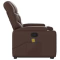 Miniatyrbild 8 av 11: vidaXL Massagefåtölj med uppresningshjälp brun konstläder