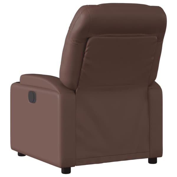 vidaXL Elektrisk massagefåtölj brun konstläder
