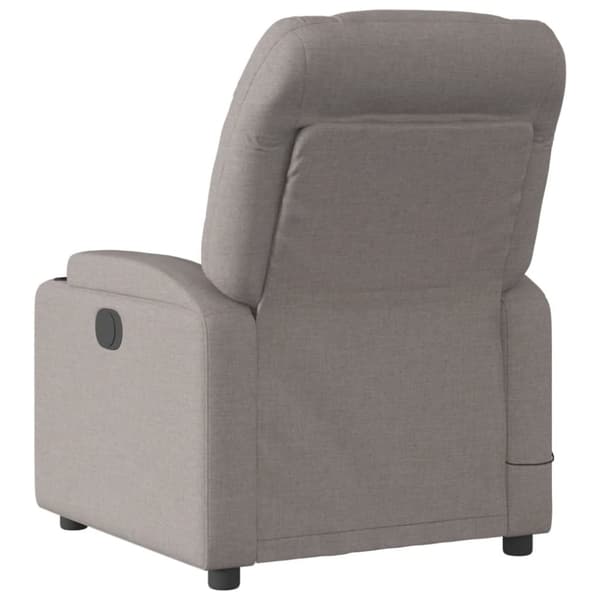 vidaXL Elektrisk massagefåtölj taupe tyg