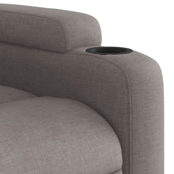 vidaXL Elektrisk massagefåtölj taupe tyg