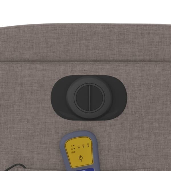 vidaXL Elektrisk massagefåtölj taupe tyg