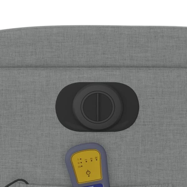 vidaXL Elektrisk massagefåtölj ljusgrå tyg