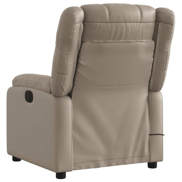vidaXL Elektrisk massagefåtölj cappuccino konstläder