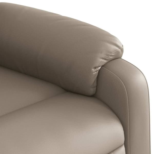vidaXL Massagefåtölj med uppresningshjälp cappuccino konstläder