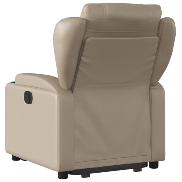 vidaXL Reclinerfåtölj med uppresningshjälp cappuccino konstläder