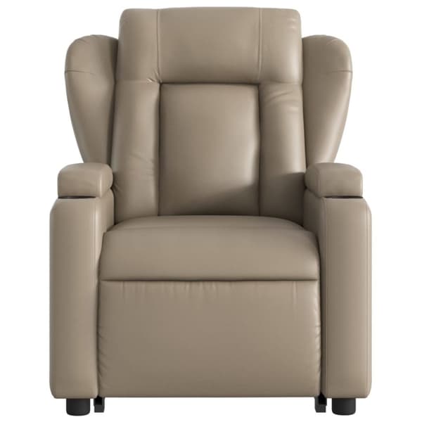 vidaXL Reclinerfåtölj med uppresningshjälp cappuccino konstläder