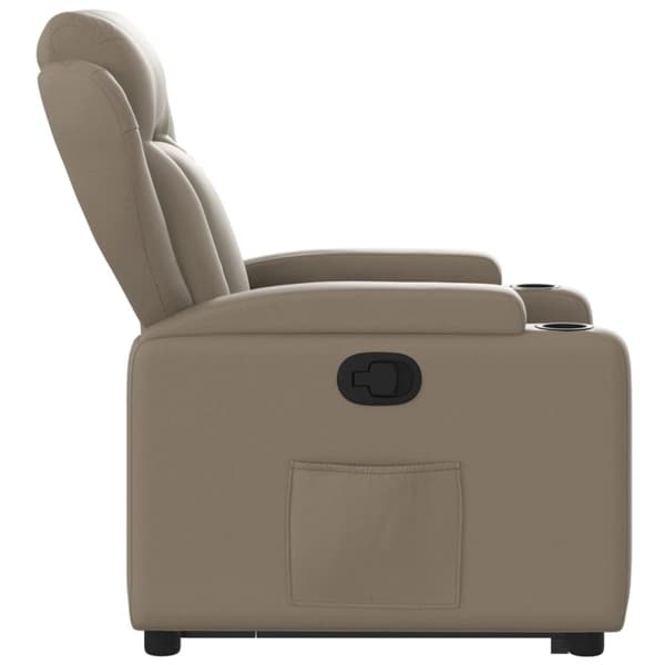 vidaXL Reclinerfåtölj med uppresningshjälp cappuccino konstläder