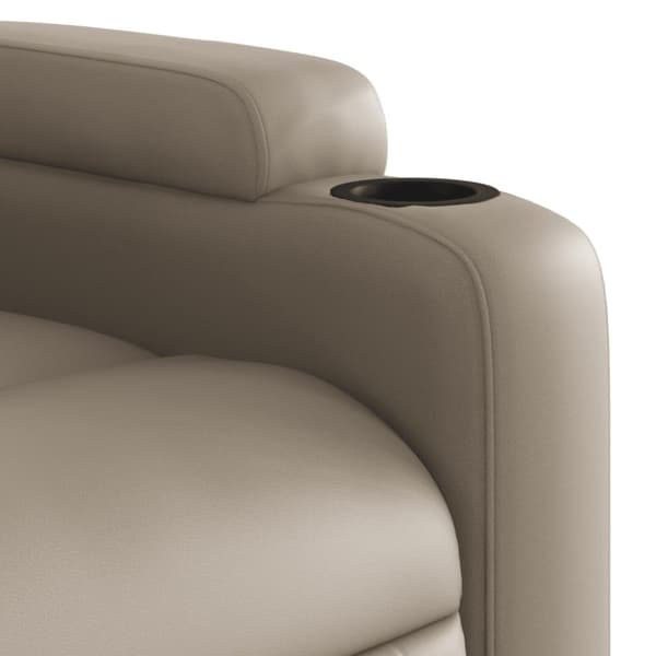 vidaXL Reclinerfåtölj med uppresningshjälp cappuccino konstläder