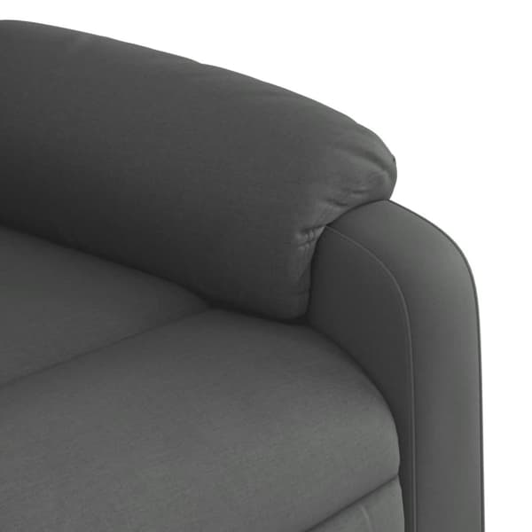 vidaXL Massagefåtölj med uppresningshjälp mörkgrå tyg