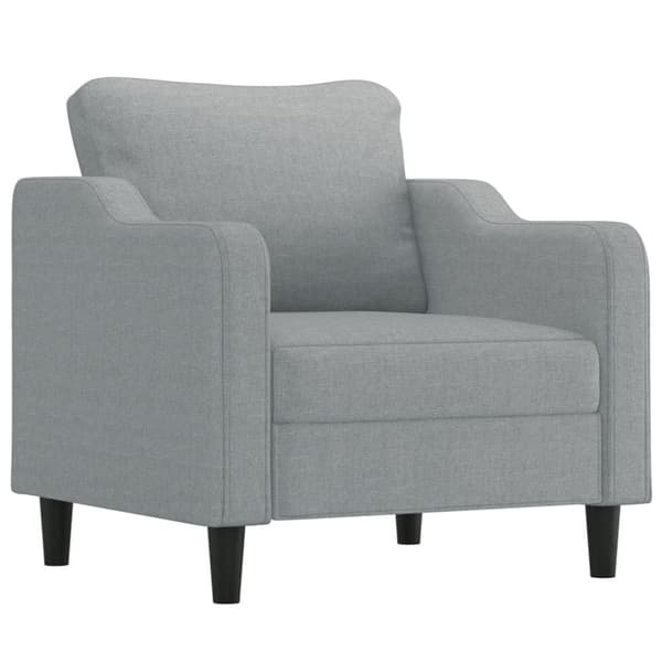 vidaXL sofasæt 3 dele med puder stof lysegrå