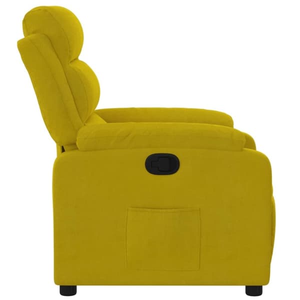 vidaXL Reclinerfåtölj gul sammet