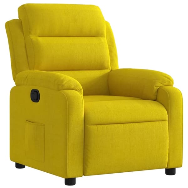 vidaXL Reclinerfåtölj gul sammet