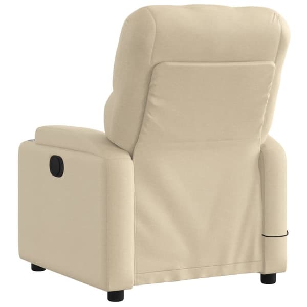 vidaXL eldrevet massagestol stof cremefarvet
