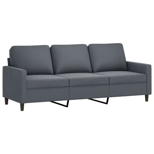 vidaXL sofasæt 4 dele velour mørkegrå