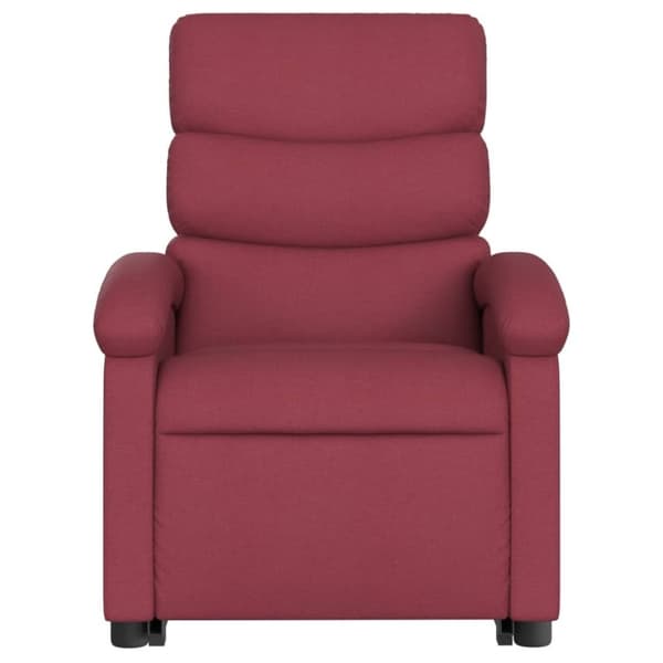 vidaXL Reclinerfåtölj med uppresningshjälp vinröd tyg