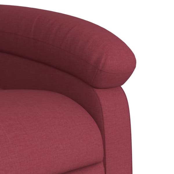 vidaXL Reclinerfåtölj med uppresningshjälp vinröd tyg