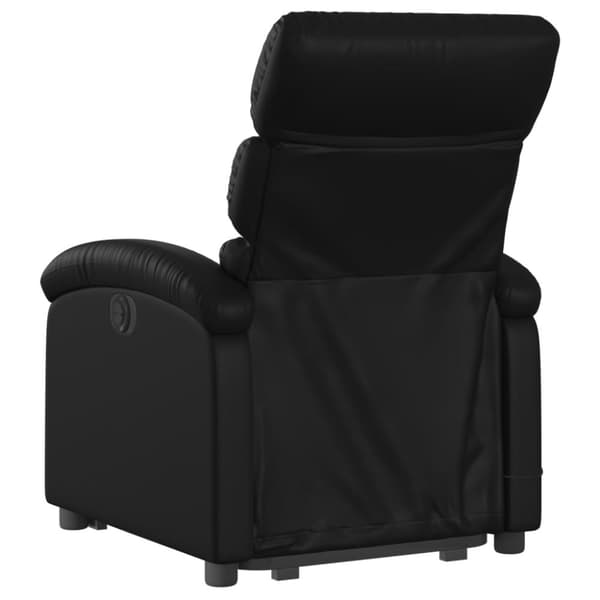 vidaXL Massagefåtölj med uppresningshjälp svart konstläder