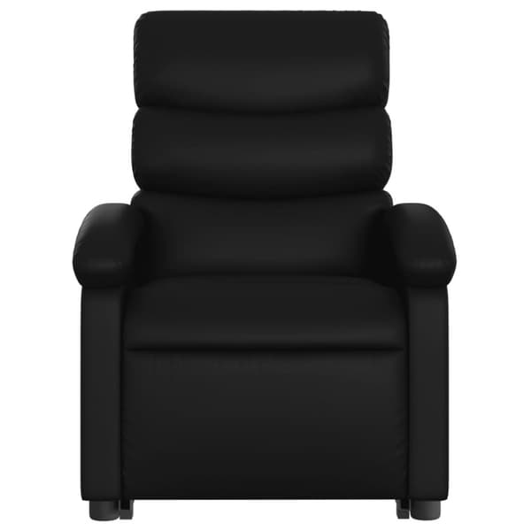 vidaXL Massagefåtölj med uppresningshjälp svart konstläder