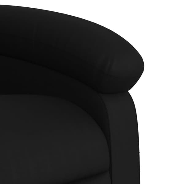 vidaXL Massagefåtölj med uppresningshjälp svart konstläder