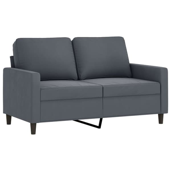 vidaXL sofasæt 4 dele med puder velour mørkegrå