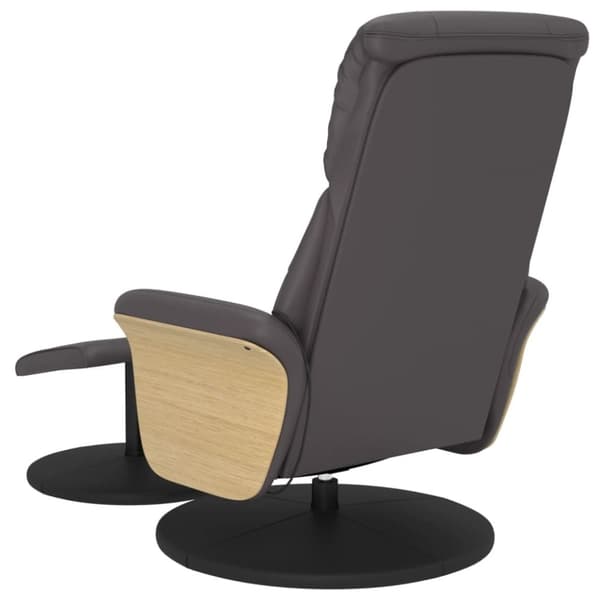 vidaXL Massagefåtölj med fotpall grå konstläder